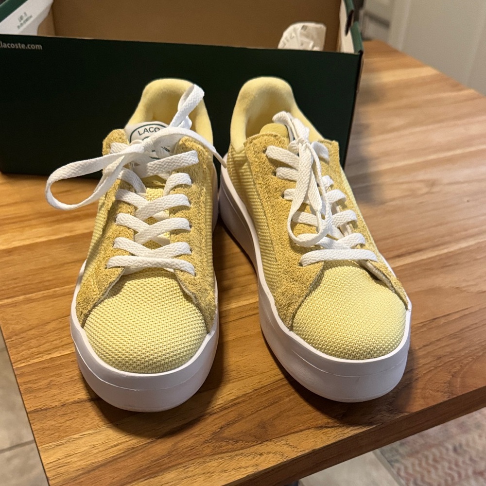 Lacoste Women's yellow and Cream Sneakers